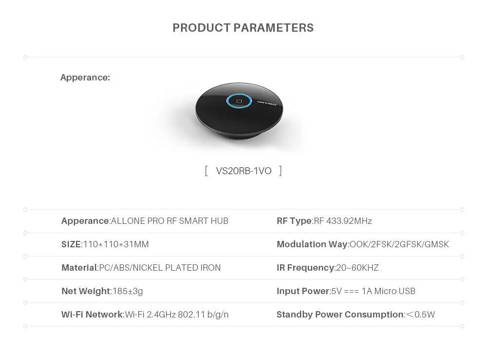 Orvibo Allone Pro Универсальный Интеллектуальный радиочастотный ИК-пульт дистанционного управления работает с Amazon Echo Alexa Google Home для автоматизации умного дома