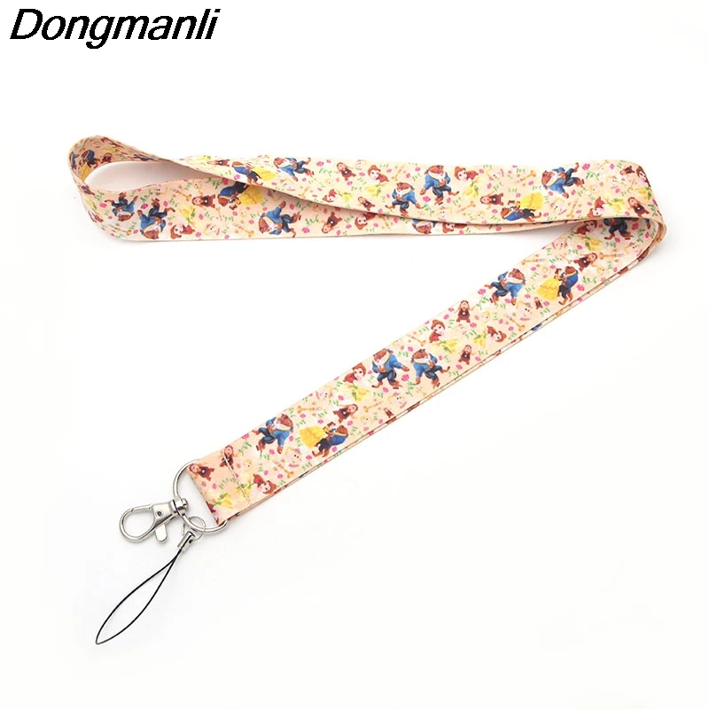 M1506 DMLSKY Красавица и Чудовище талреп значок ID lanyards модное ожерелье брелок ремешок на шею ремни