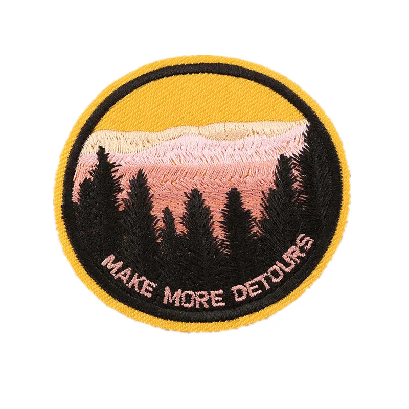 7 см вышивка патч лес сделать больше Detours пришить УТЮГ НА нашивках эмблемы с
