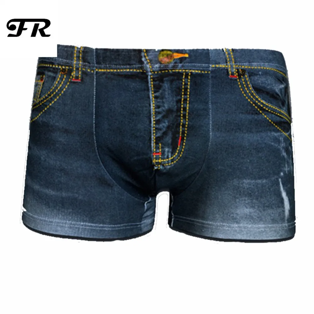 FR Новинка печать ковбой Мужское нижнее белье короткие боксеры 2016 новый стиль