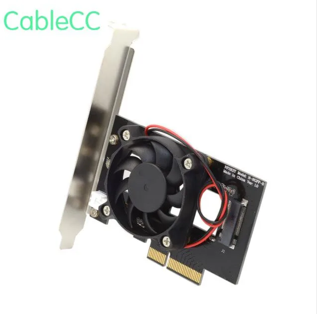 Адаптер хоста-адаптера PCI-E 3 0x4 карта M.2 NGFF M Key SSD для Nvme PCI Express с вентилятором