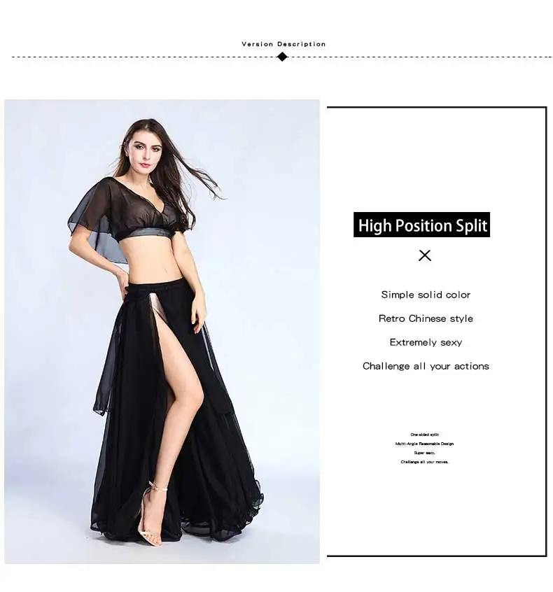 Hot Sale Free Shipping New Women's belly dance set costume belly dancing clothes sexy fashion girl bellydance Chiffon Top skirts