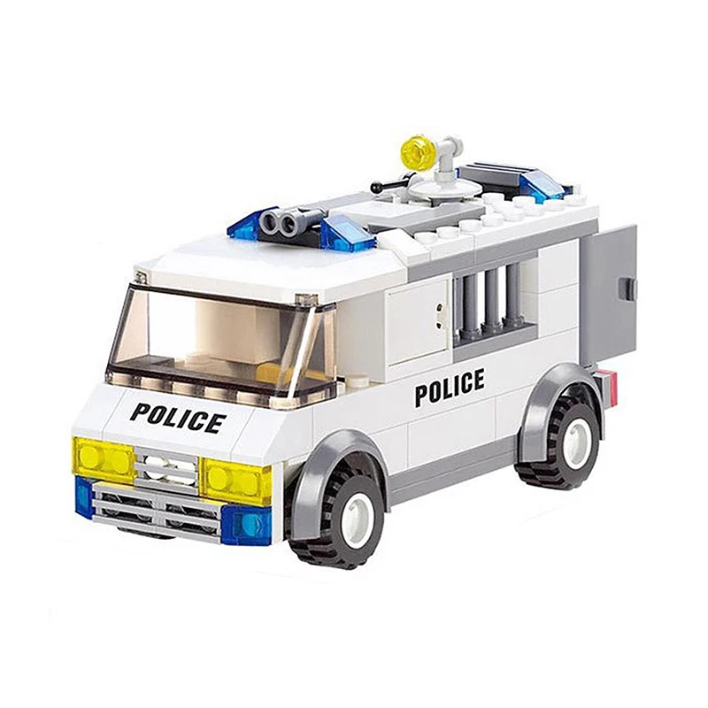 KAZI 6730 Police Series Blocks Custody Van 135pcs Enlighten Building Playmobil Model Bricks Educational Toys | Игрушки и хобби