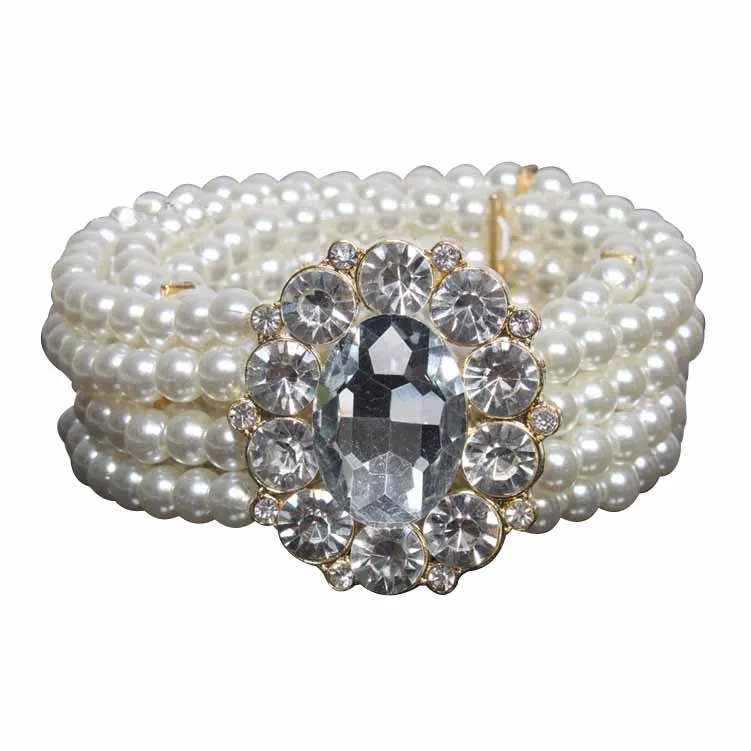 Новый белый потрясающий 4 слоя круг стразы пряжка жемчужный пояс для женщин|belts for