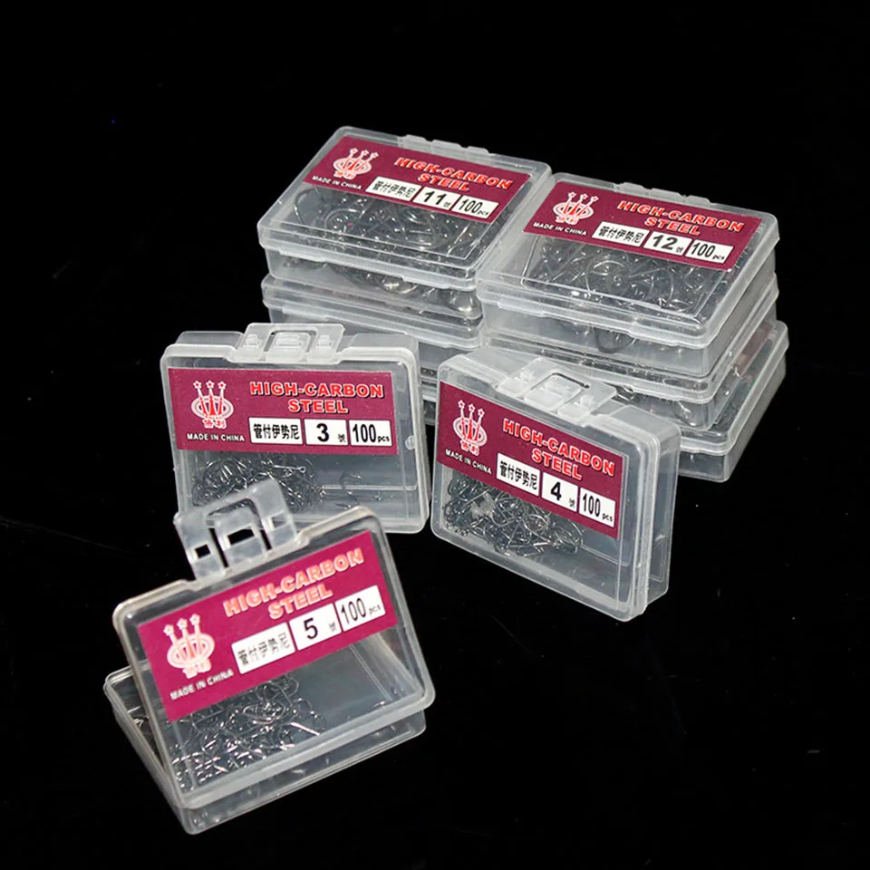 100 шт 1 коробка Сталь рыболовные крючки карповый Крючок Рыболовный набор для всей