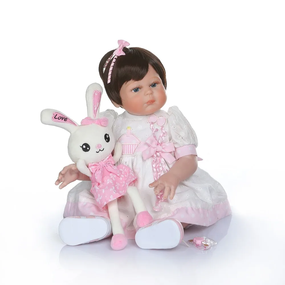 NPK 48 см кукла для новорожденных девочек полностью силиконовая bebe игрушка ванны