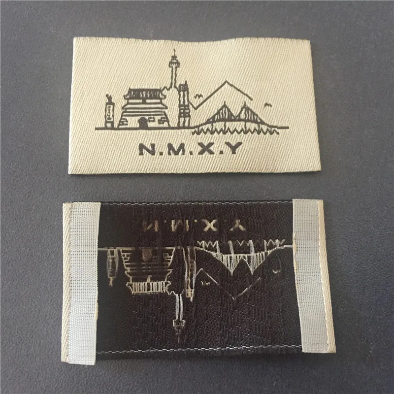 

Customized High Density 75D Meticulous Polyester Woven Name Labels Clothing Labels