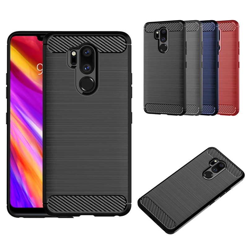 Для LG G7 ThinQ Чехол для мобильного телефона из матового углеродного волокна силиконовый защитный чехол для LG G7 мягкий чехол