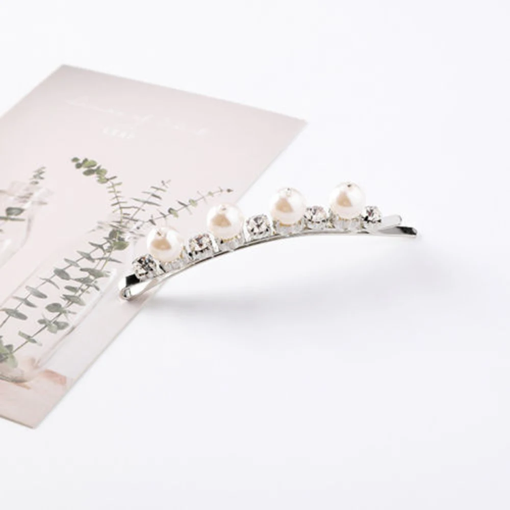 

2019 New Fashion Women Pearl Hair Clip Snap Hair Barrette Stick Hairpin Hair Styling Accessories For Women Girls Dropshipping