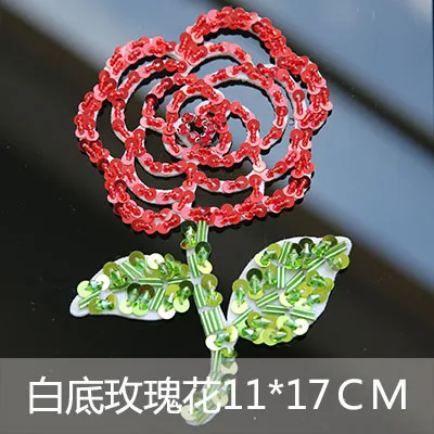 3D ручной работы горный хрусталь бисером патч для одежды красная роза Кактус