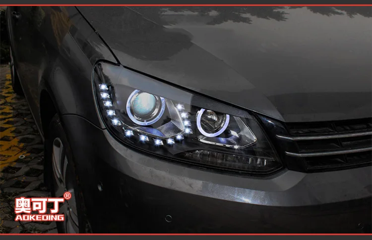 AKD автомобильный Стайлинг для VW Touran фары 2010- Touran светодиодный фары DRL Биксеноновые линзы Высокий Низкий луч парковка противотуманные фары