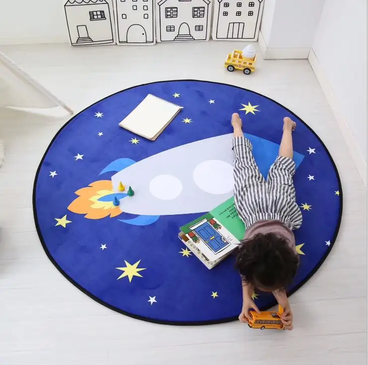 

Cartoon Loveley Soft Round Carpet for Living Room Bedroom Coffe Table Computer Chair Area Rug Carpets Children Play Mat