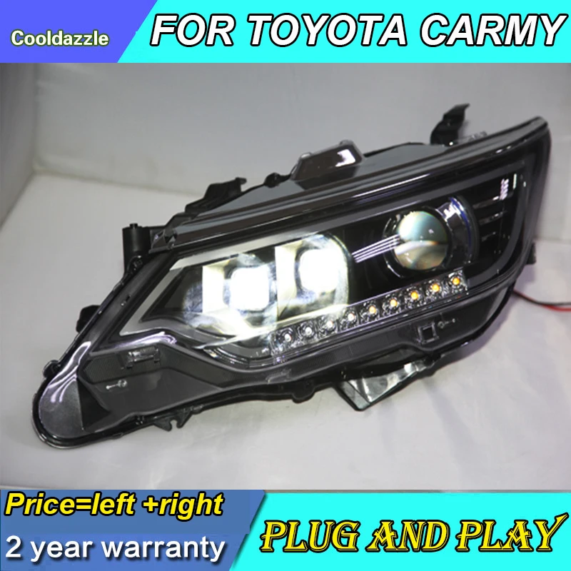 Год для Toyota Camry фары передняя фара поворотные сигнальные дневные ходовые огни