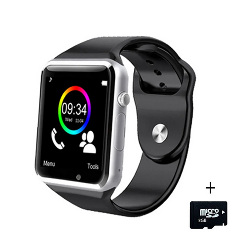 A1 наручные часы Bluetooth Смарт часы Спорт Шагомер трекер синхронизации Smartwatch для Android смартфон Россия T15 PK DZ09 GT08 Y1