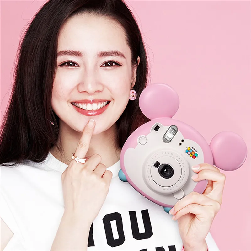 Fujifilm Instax розовый Стиль Мини Мгновенный фильм Камера для Polaroid Моментальное фото в