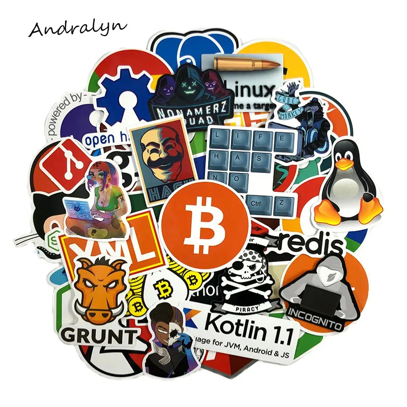 150 шт./компл. программируемые граффити Geek Hacker C ++ наклейки для багажа ноутбука