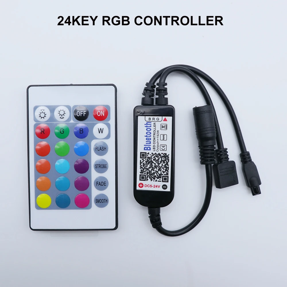 DC 5-24 В Мини Bluetooth RGB RGBW контроллер с ИК-пультом дистанционного управления светодиодный контроллер IOS/Android приложение для RGB RGBW RGBWW светодиодный светильник