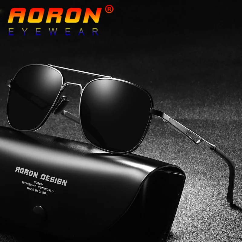 AORON HD поляризованные солнцезащитные очки мужские для вождения сплав оправа