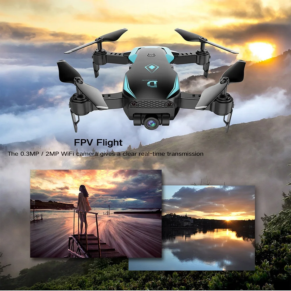 Новый Дрон X12 с камерой 0.3 Мп/2 МП широкоугольная HD камера FPV мини безголовым