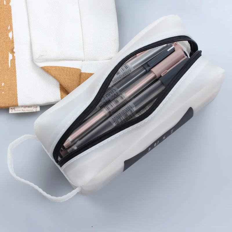 Новый милый силиконовый чехол для карандаша с котом большая емкость сумка ручки