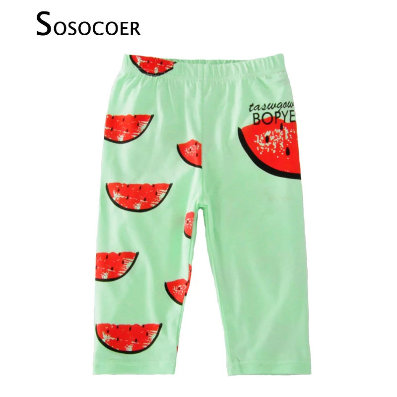 Шорты SOSOCOER Детские с принтом арбуза брендовые модные короткие штаны для