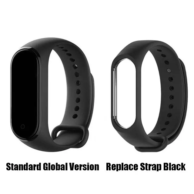 Black В, Xiaomi Mi-браслет, 4, новейший Xiaomi Mi-браслет, 4 браслета, пульсометр, фитнес, 135 мА/ч, цветной экран, Bluetooth 5,0 - Цвет: Black