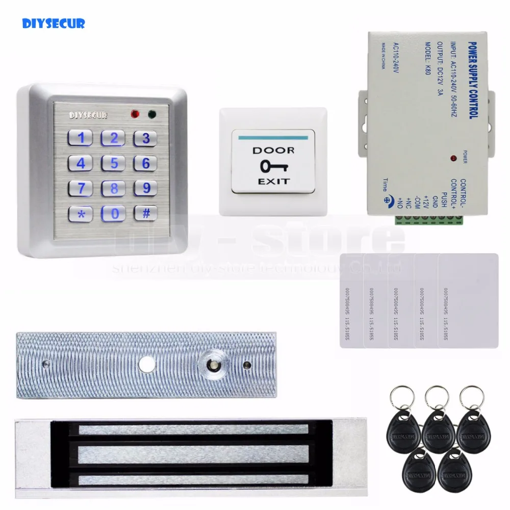 Система контроля доступа DIYSECUR с RFID считывателем 125 кГц 180 кг|keypad access|access control