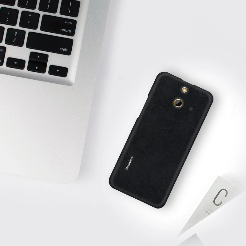 Роскошный Винтажный чехол из искусственной кожи чехол для htc One M8, чехол для телефона для htc One E8, чехол в деловом стиле - Цвет: Black