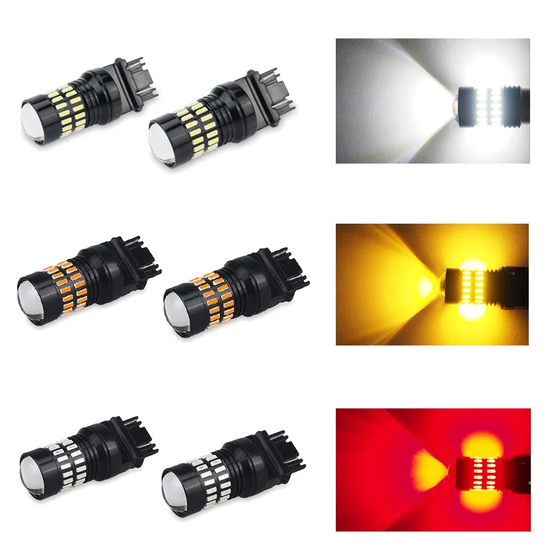 Лампа автомобильная светодиодная W21W W21/5W BA15S P27/7W 48 SMD T20 1156 7443 7440 | Автомобили и