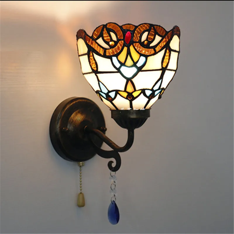 Лампа Тиффани стены барокко бра 16 см разных цветов настенный свет для чтения