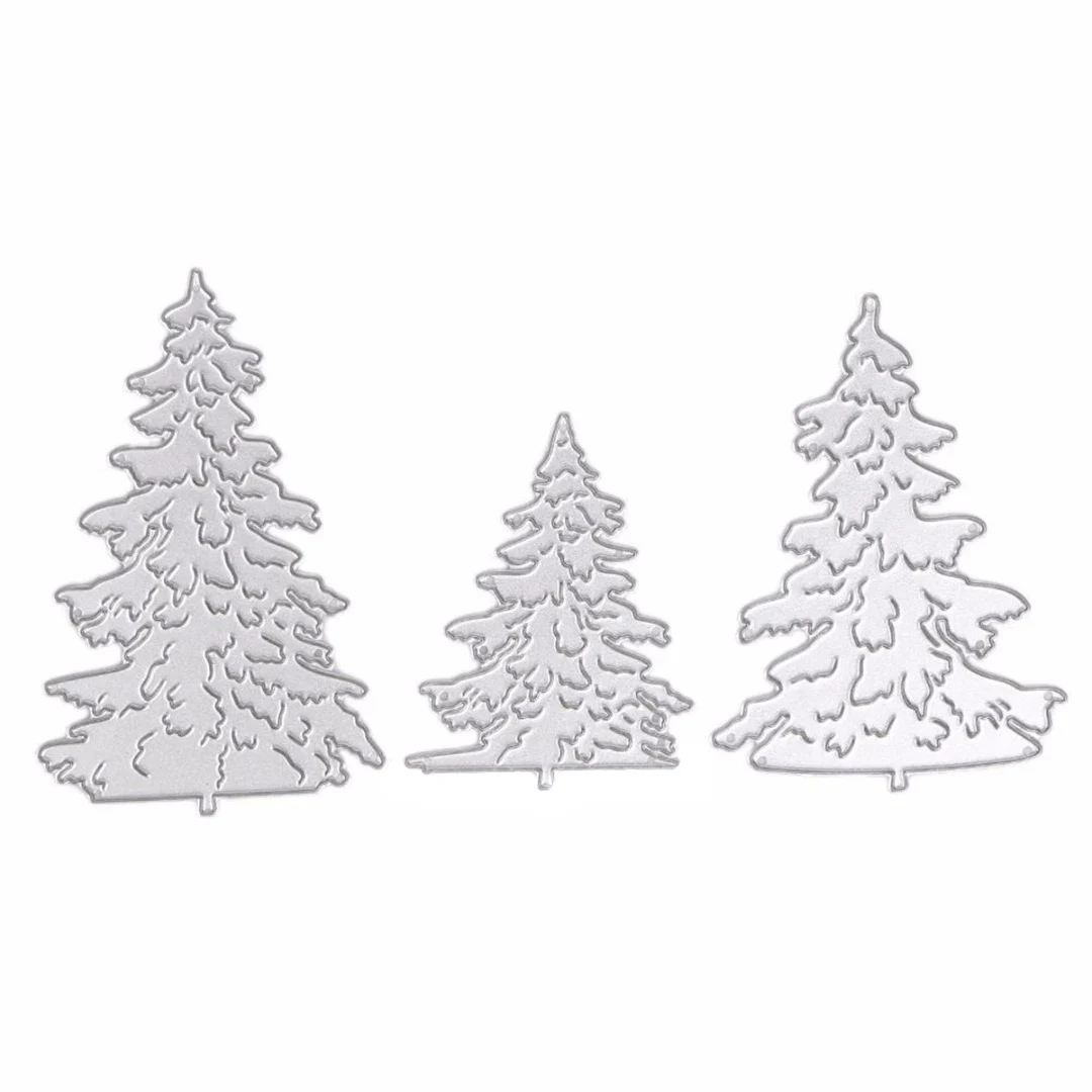 3pcs/set New Christmas Tree Stencil DIY Cutting Dies Scrapbooking Album Punching Template | Дом и сад
