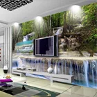 3D 5D 8D фото обои природа фотообои с водопадом для Гостиная стены дома декоративное живописное полотно шелковая ткань пейзаж фрески