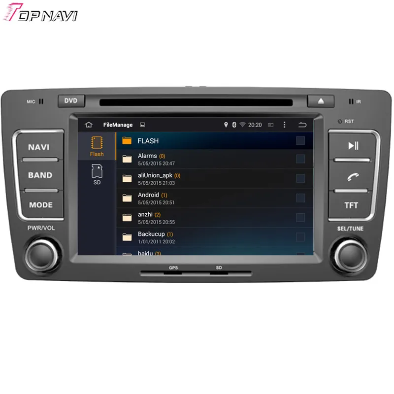 Topnavi 7 ''четырехъядерный Android 6 0 Автомобильный DVD проигрыватель для SKODA OCTAVIA 2013