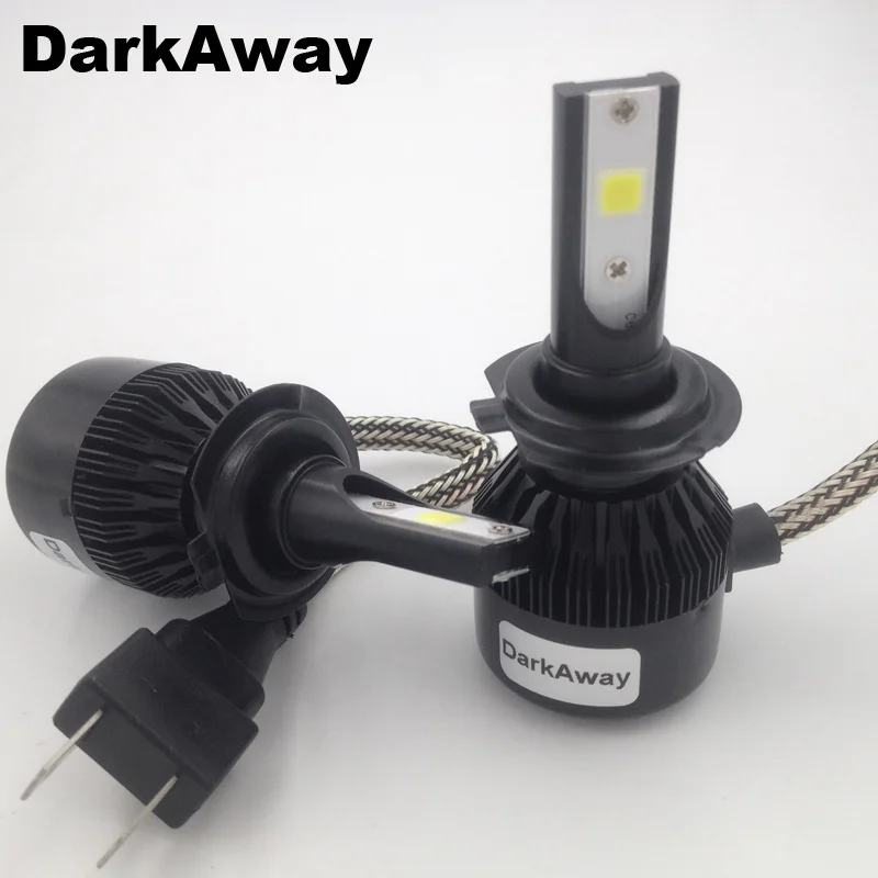 Лучшие Автомобильные светодиодные фары DarkAway H7 H11 HB3 HB4 H8 H9 H10 H3 H16 H4 H27 H1 лампы для