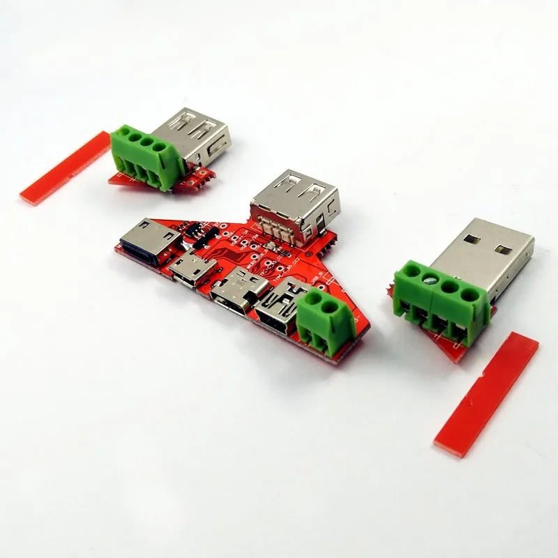 Поддержка type-c MiNi Micro usb iPhone5s/6s протокол Lightning один провод зажим USB передача данных тестовая Плата USB адаптер пластина