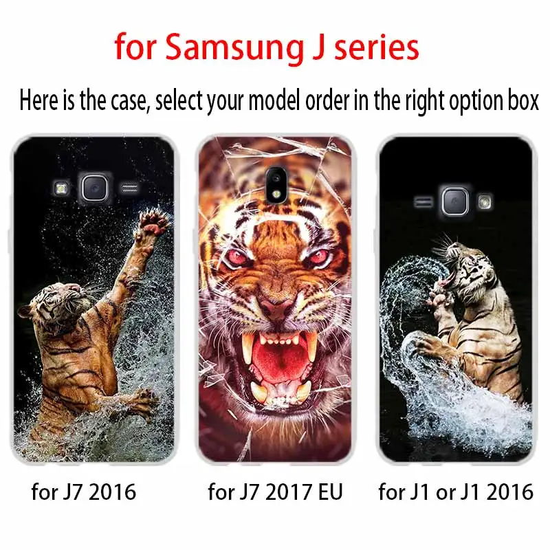 Чехол для телефона Samsung Galaxy J6 J4 Plus J8 J3 J7 2018 J5 j7 2017 2016 j6 Prime чехол с тигром | Мобильные
