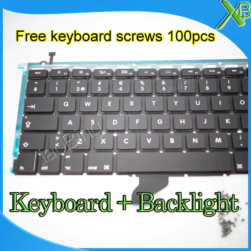 Совершенно новая шведская клавиатура для MacBook Pro Retina 13 3 дюйма A1502 SE с подсветкой и