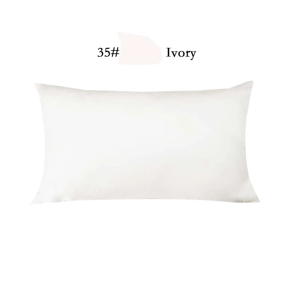35-ivory Хлопок наволочка для ткани сплошной цвет подушки Чехол супер мягкие наволочка для дома, отеля, постельные принадлежности - Цвет: 35-ivory