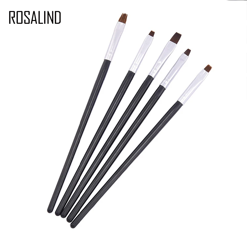 ROSALIND 5 шт./компл. акриловая ручка для рисования УФ гель ногтей кисти инструмент