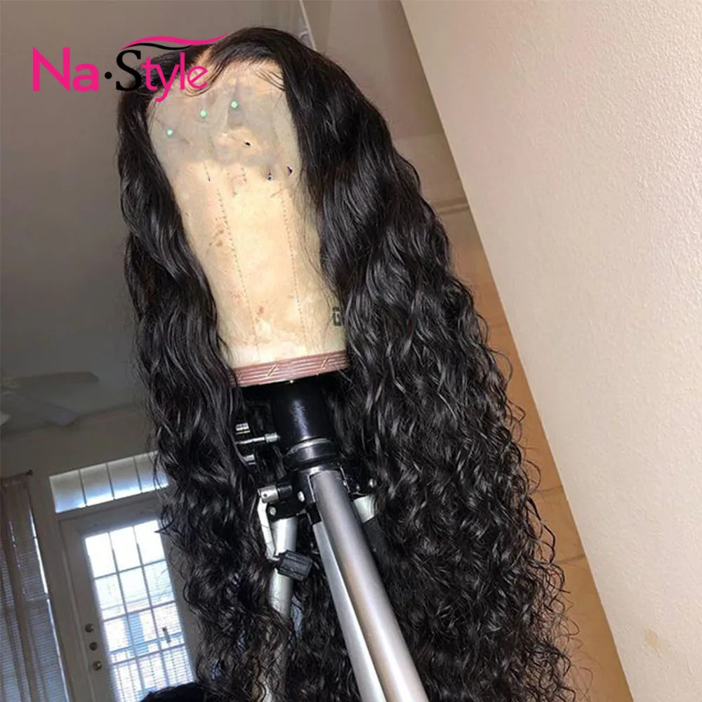 Deep Wave Wig Ponytail 360 Lace Frontal Pre Plucked With Baby Hair Curly Human Peruvian Virgin | Шиньоны и парики
