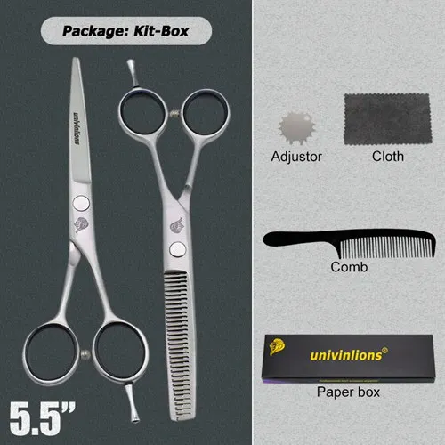 5.5 matt kit box 5,5/6,0 Профессиональные Парикмахерские ножницы парикмахерские ножницы набор парикмахерских инструментов филировочные ножницы для стрижки волос - Цвет: 5.5 matt kit box