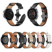 newest genuine leather sas for samsung galaxy watch 46mm steel butterfly watch strap band gear s3 classic frontier huawei watch