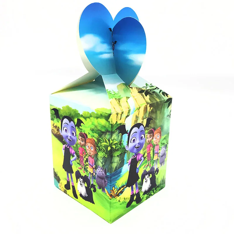 12 шт Vampirina Печатные коробки для конфет на день рождения вечерние украшения тема
