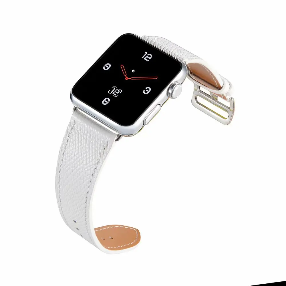 Высококачественная кожаная Петля для Apple Watch Band 42 мм 38 мм 40 мм 44 мм одинарный ремешок для iWatch Series 1 2 3 4