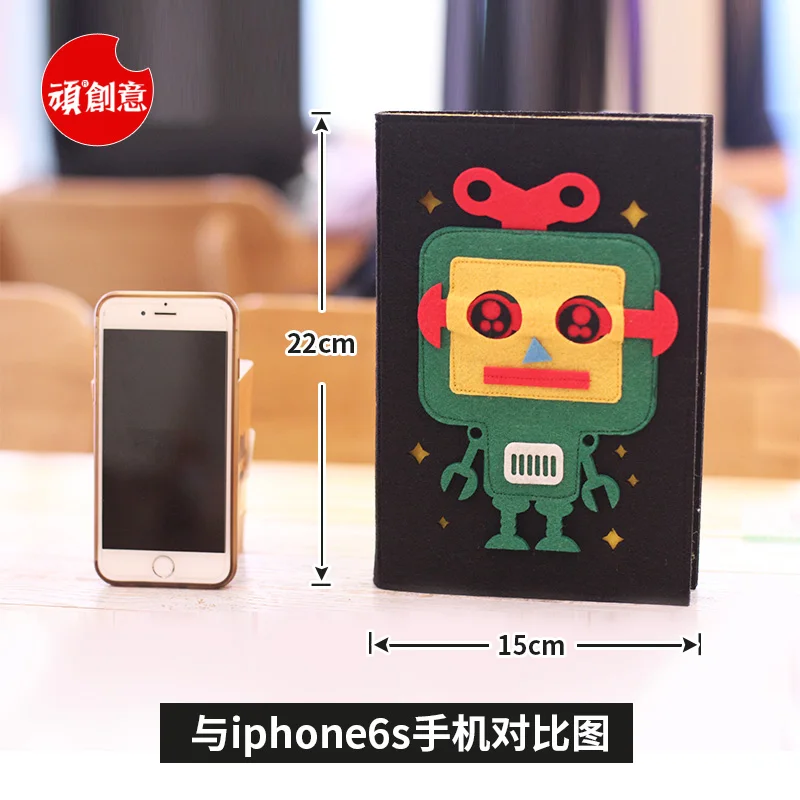 New High Quality Retro Robot Color Page Notepad Korean Lovely Cartoon Pattern Travel Notebook Diary Weekly Monthly Planner WZ | Канцтовары
