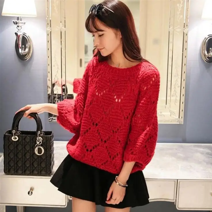 2021 Женский пуловер на осень и зиму теплый женский свитер с круглым вырезом