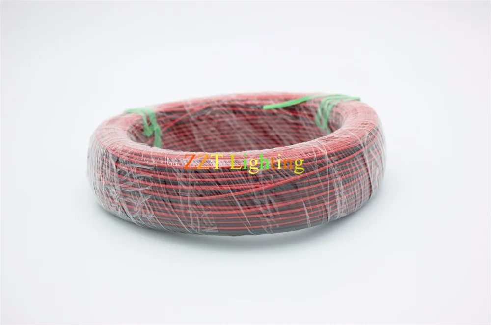 Медный 22AWG 2-контактный красный и черный кабель изолированный ПВХ провод 22 awg