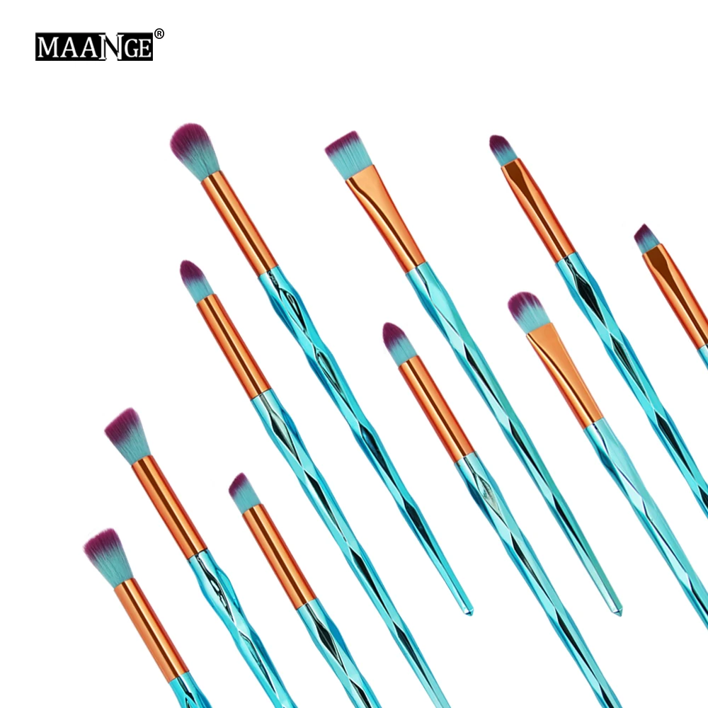 MAANGE 20/10 шт. кисти для макияжа Набор алмазной порошок тени для век Тональная основа консилер Румяна для губ, косметика, макияж, Красота кисть инструмент