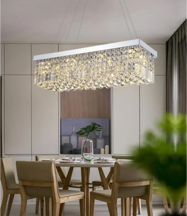 Современные светодиодный Кристалл Блеск Люстра свет лампы для Гостиная Cristal lustre