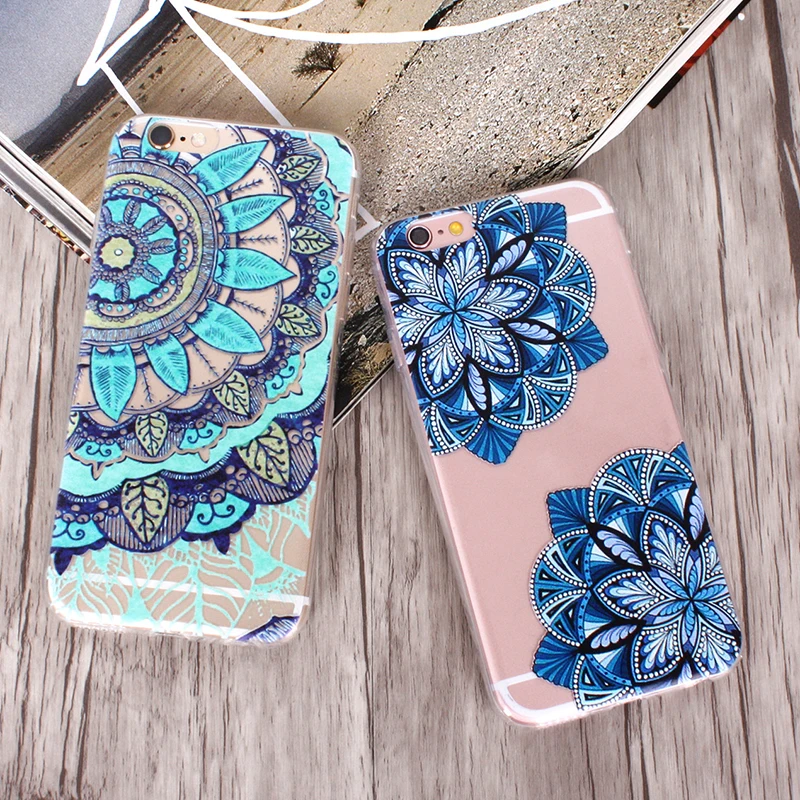 Dreamcatcher Flowers Cases For iphone X 7 8 6 6S Case Vintage Flower Campanula Cover for iPhone 6s Plus plus Shell Capa |